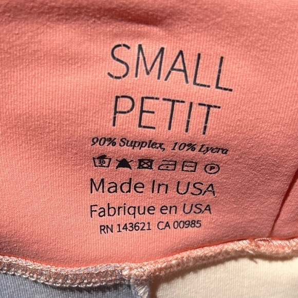 🌻 LIVE THE PROCESS Ecru Transcend Colorblock Leggings | Size Small - Picture 8 of 8